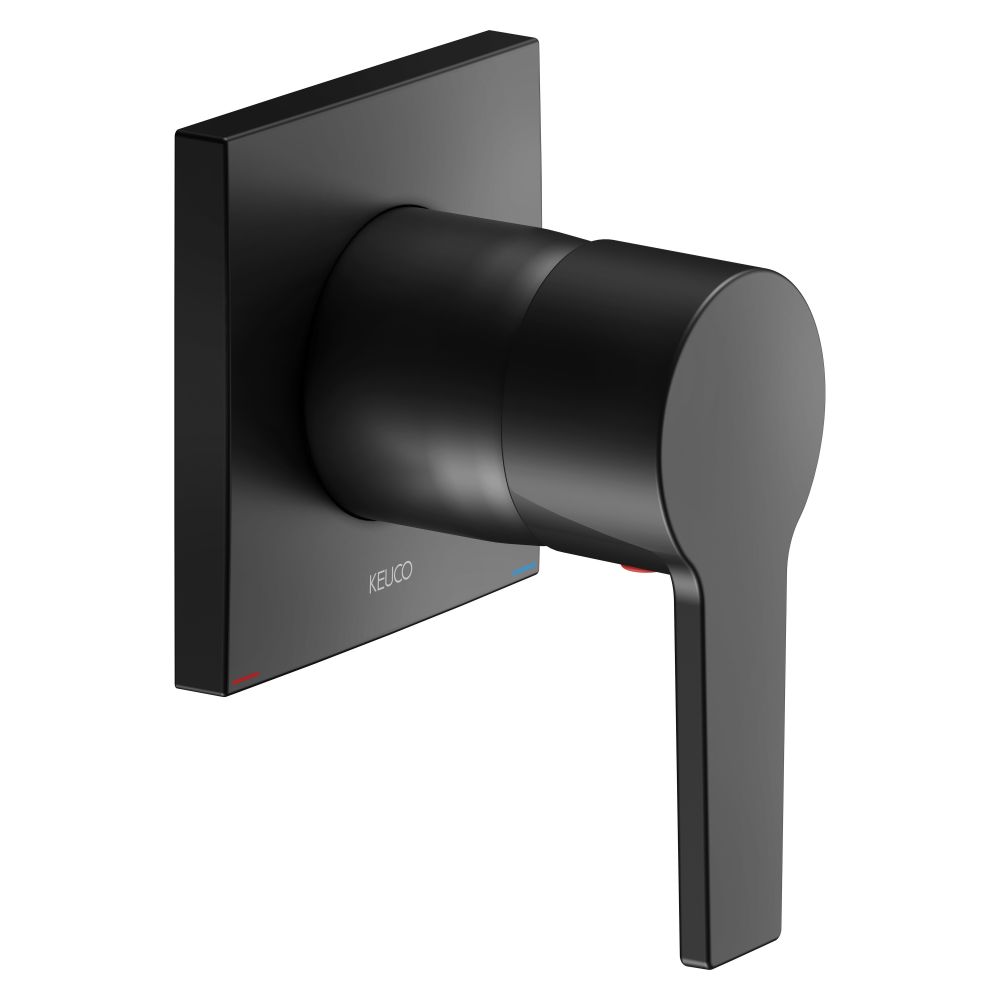 Keuco Edition 11 Mitigeur monocommande encastré avec limiteur de température, filetage G 1/2", noir mat, 51151370002