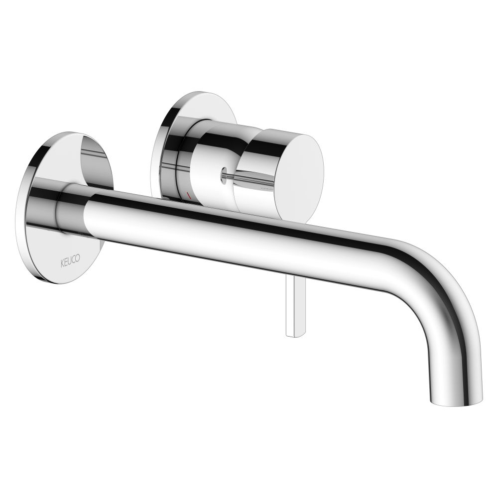Keuco Mitigeur monocommande pour lavabo encastré mural 2 trous, portée 225 mm, chromé, 53916011201