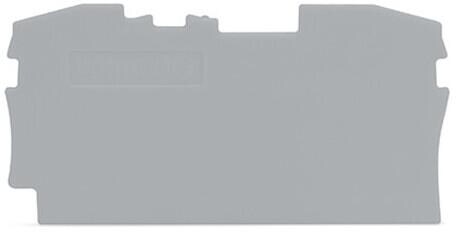 Plaque de fermeture et de séparation Wago TOPJOB S 2006-1291, 1 mm, polyamide, gris