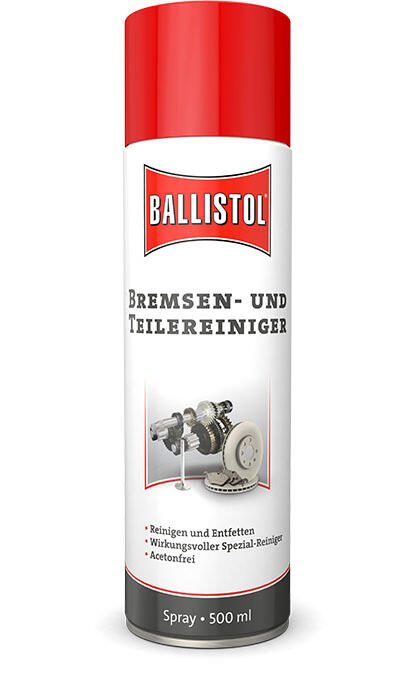 Nettoyant p. freins/pièces sans acétone 500 ml bombe aérosol BALLISTOL