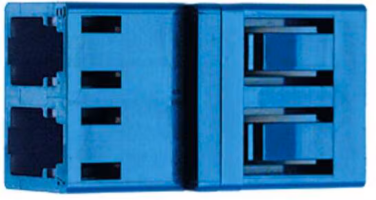 Telegärtner LC Duplex Couplage, MM/SM, manchon en céramique, boîtier en plastique, bleu (100007143)