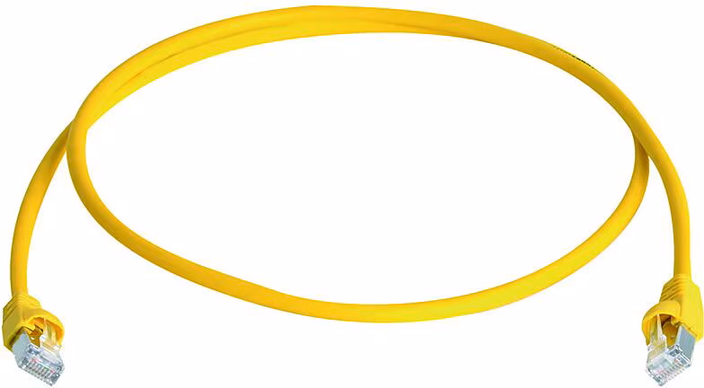 Câble de raccordement Telegärtner MP8 FS500 Cat.6A ISO, jaune, 25 m (100009132)
