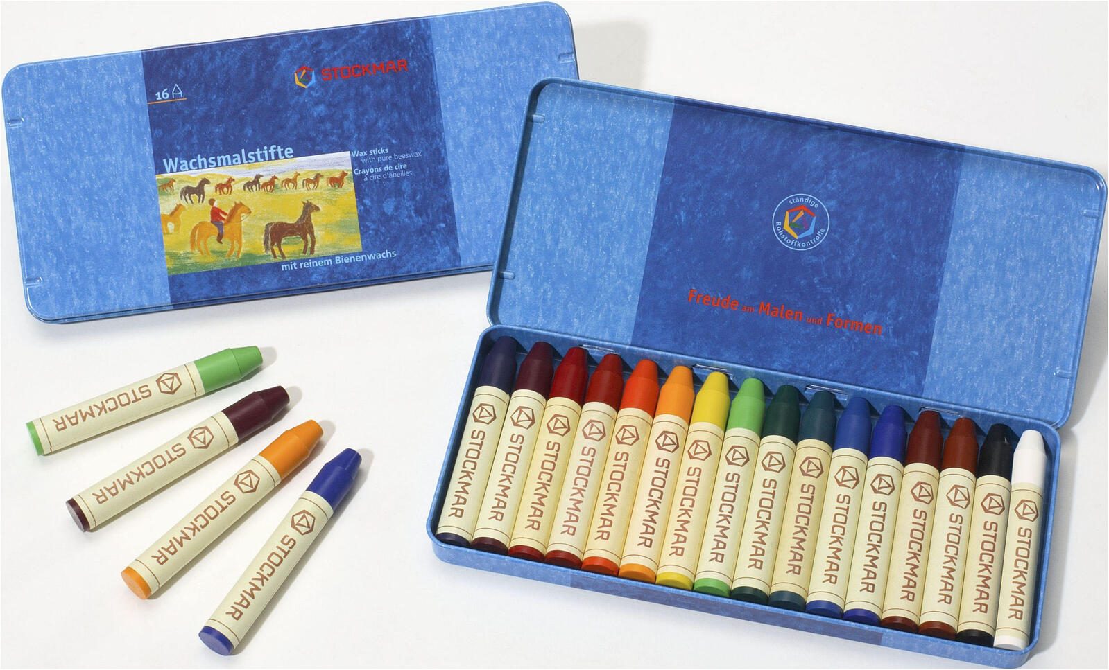 STOCKMAR Crayons de cire 16 pièces 1 boîte = 16 pièces — lot de 16 pièces