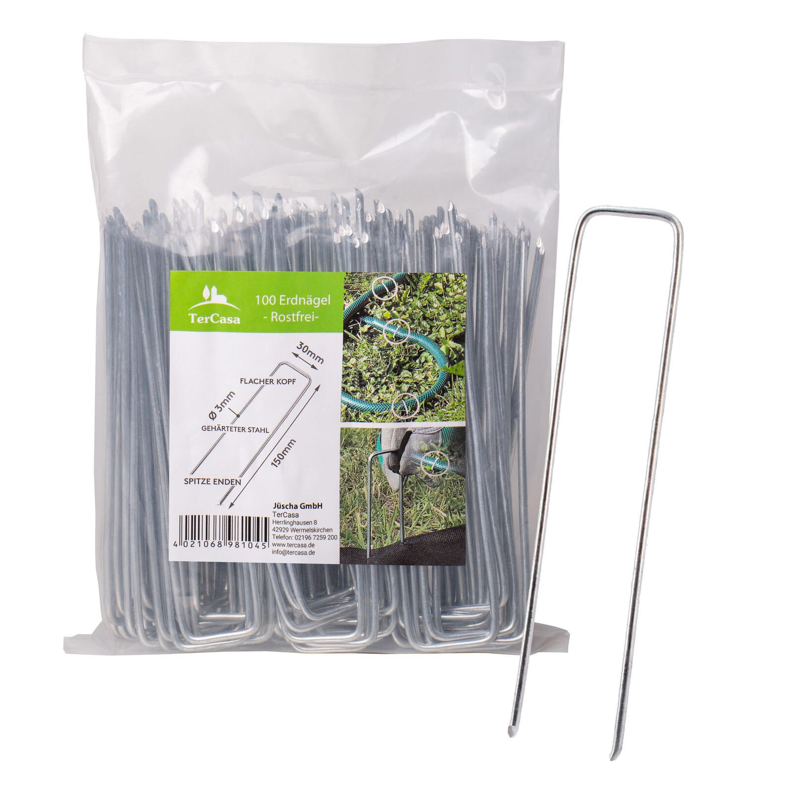 TerCasa ancrage au sol Pack = 100 pièces — lot de 100 pièces