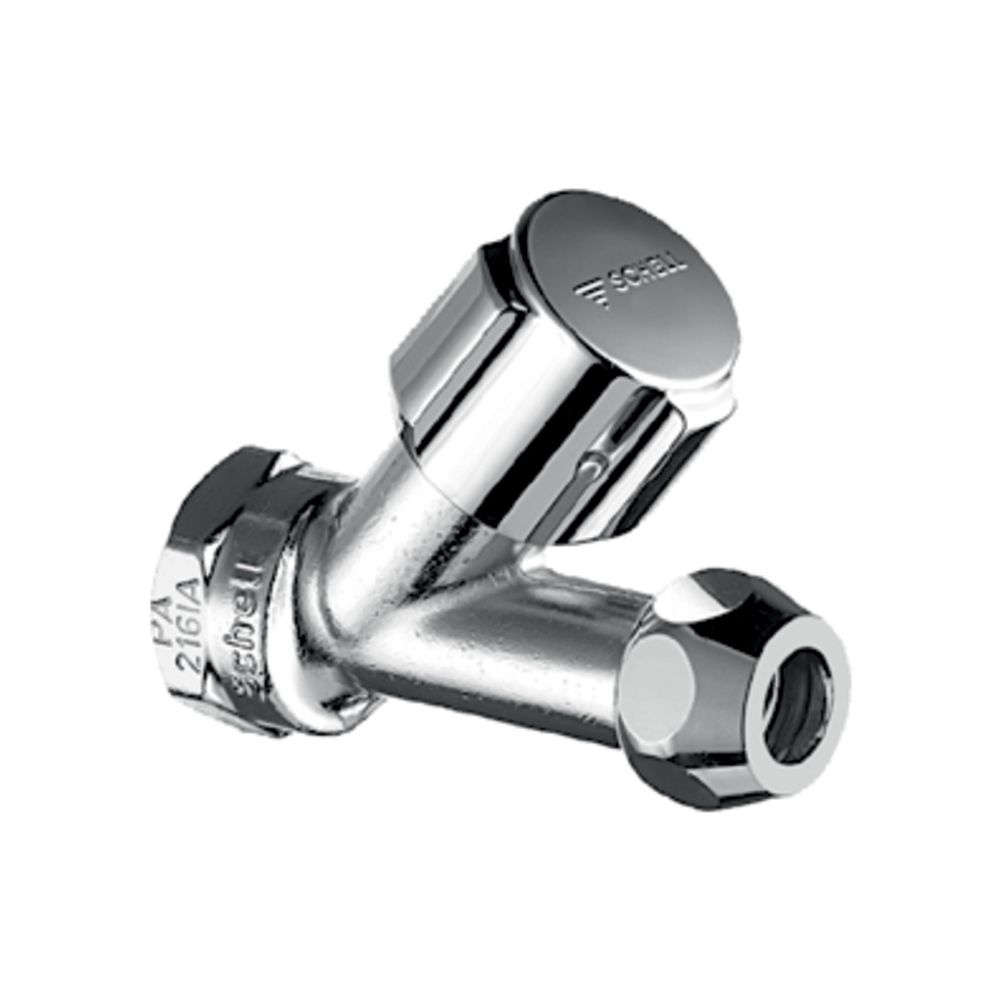 Robinet d'angle Comfort Schell à levier, version courte, raccordement IG DN 15 G 1/2" Chrome