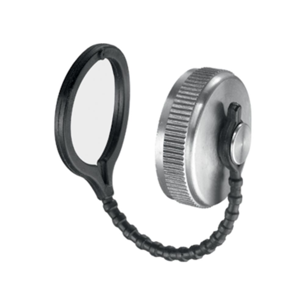 Bouchon de fermeture Schell avec chaîne, joint plat, G 1" filetage intérieur, laiton