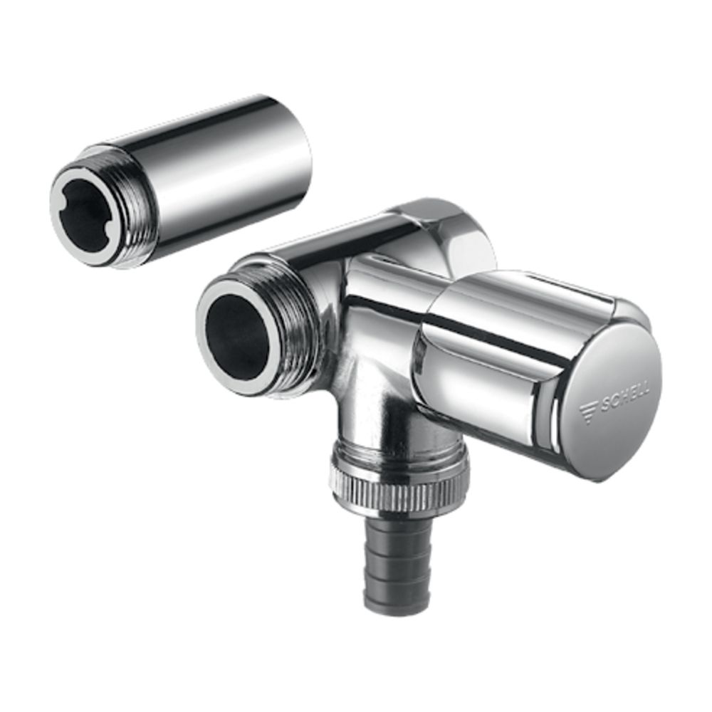 Schell Comfort NA-Vanne, vanne de raccordement pour batteries murales, raccordement gauche DN 20 G 3/4", chromé