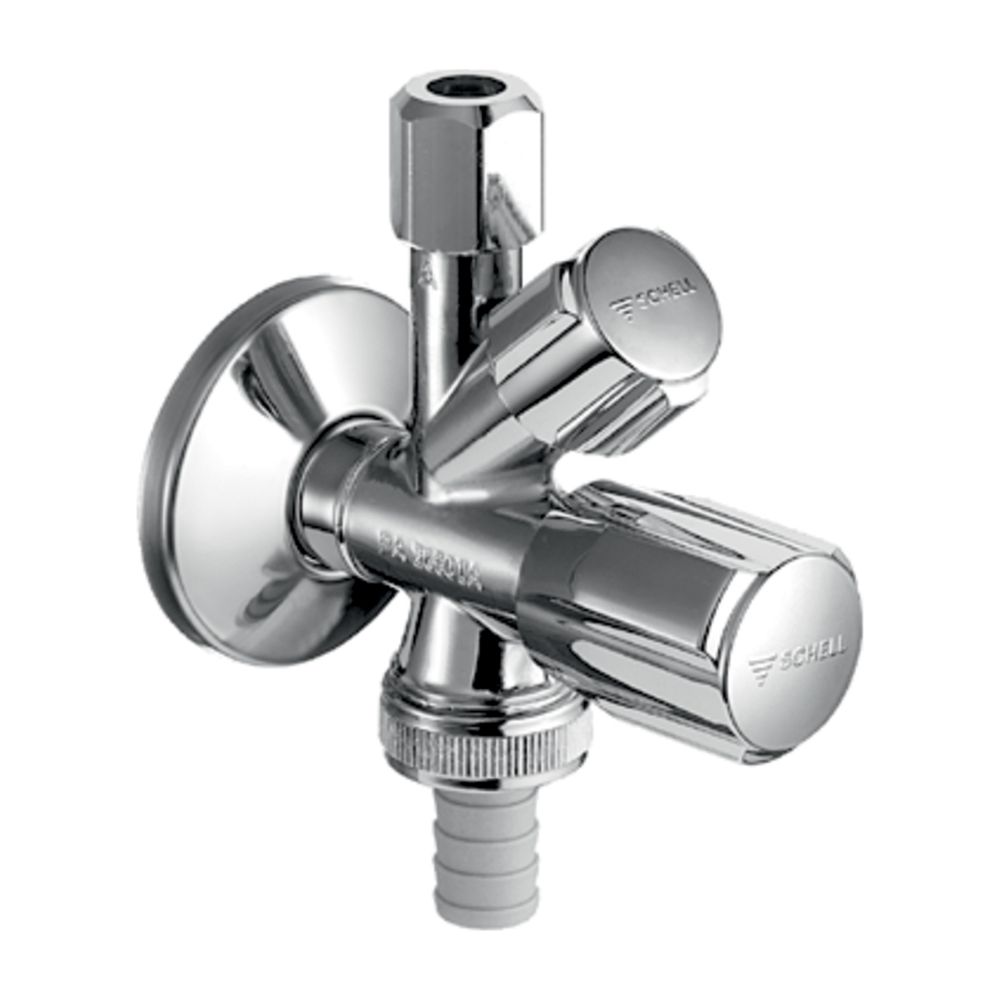 Schell Comfort RV Vanne d'arrêt combinée, ASAG easy, DN 10 G 3/8", Chrome