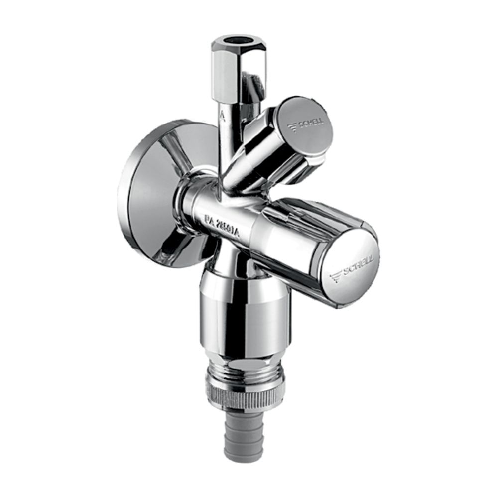 Robinet d'arrêt combiné Schell Comfort RV, RB, ASAG easy, DN 10 G 3/8", chromé