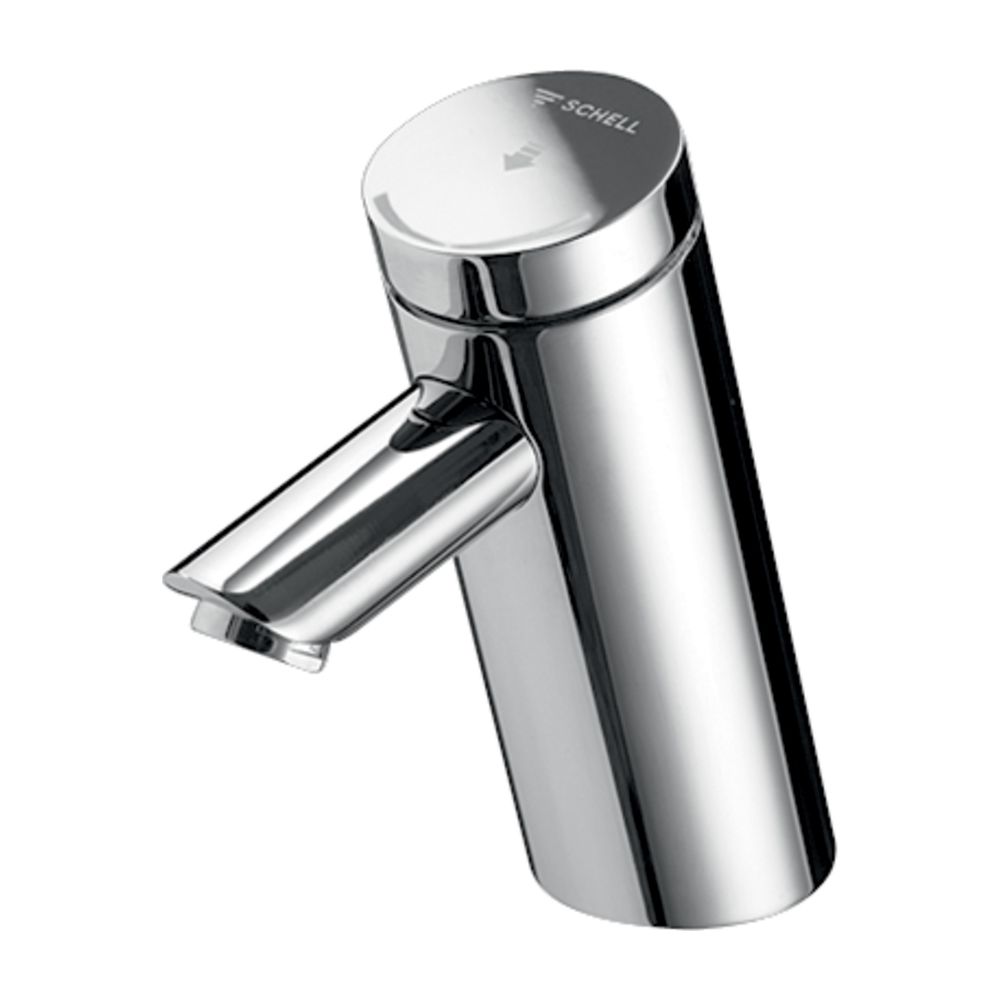 Robinetterie de lavabo SCHELL Puris SC HD-M, mitigeur à fermeture automatique, eau mélangée, chromé