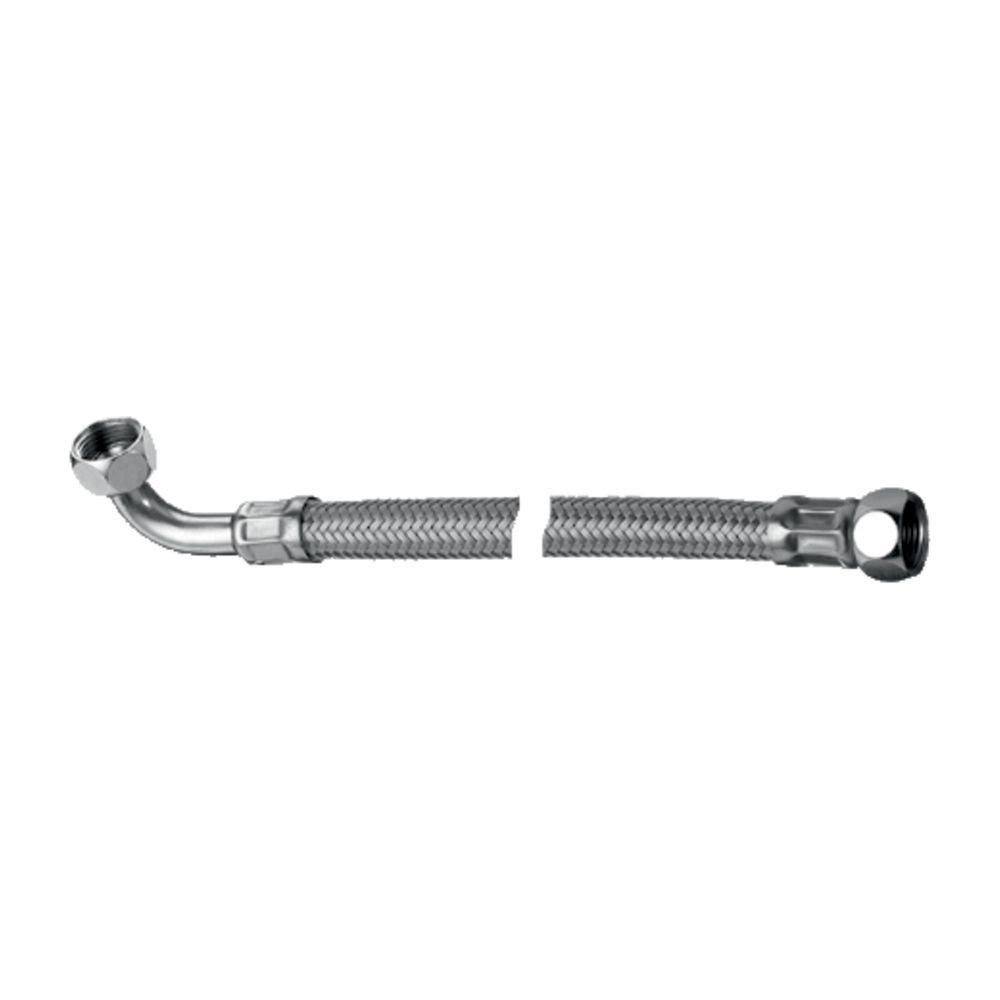 Tuyau flexible Schell Clean-Fix S, coudé 3/8", écrou tournant 3/8", longueur 200 mm, fourni sans raccord, chromé