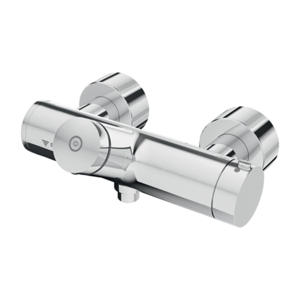 Schell Vitus VD-SC-T/u Robinetterie de douche encastrée Vitus, eau mélangée, fermeture automatique, thermostatique, raccordement par le bas, 2 x DN 15 G 1/2", chromé