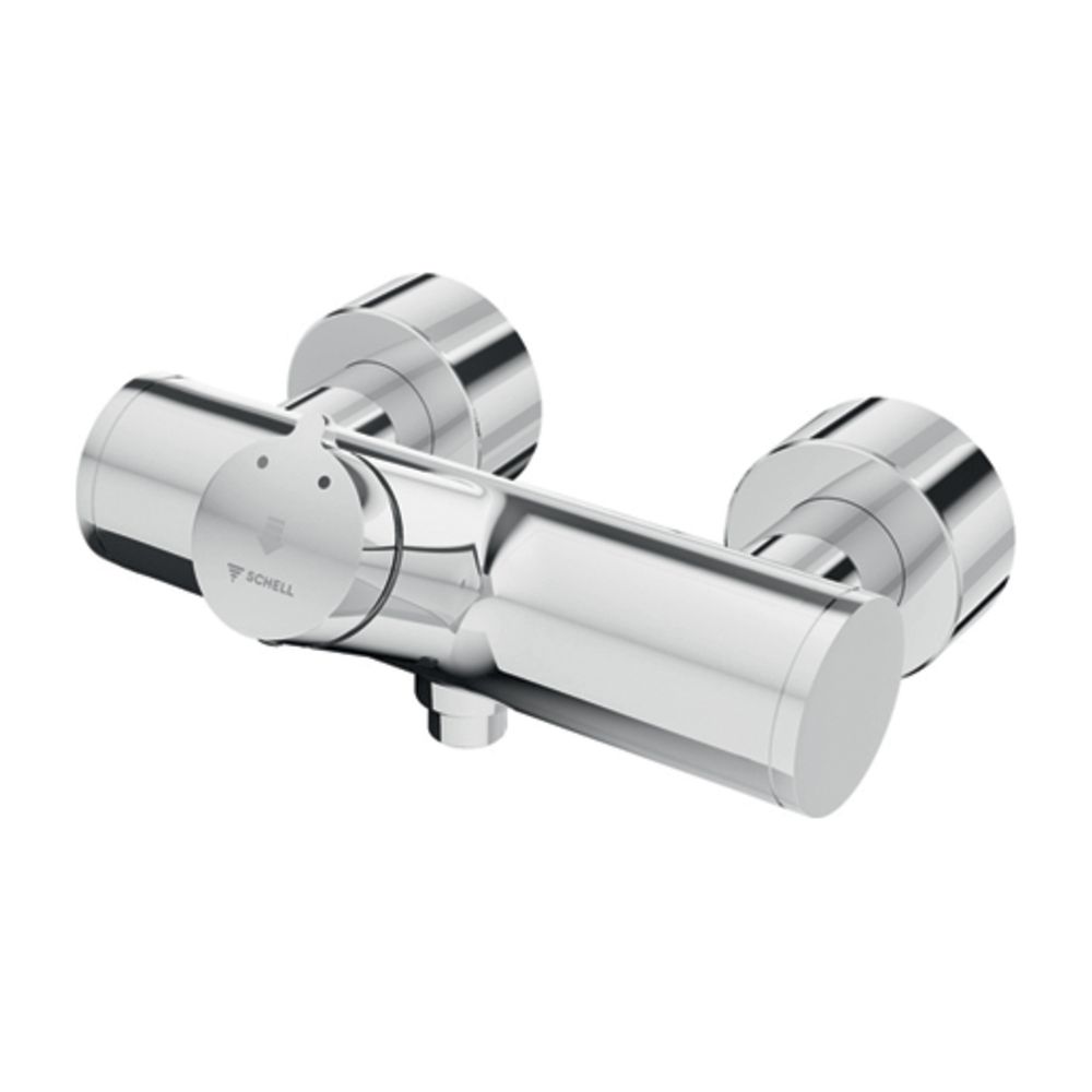 Robinetterie Schell Vitus VD-SC-M/u, mitigeur de douche encastré, eau mitigée, fermeture automatique, raccordement par le bas, 2 x DN 15 G 1/2", chromé