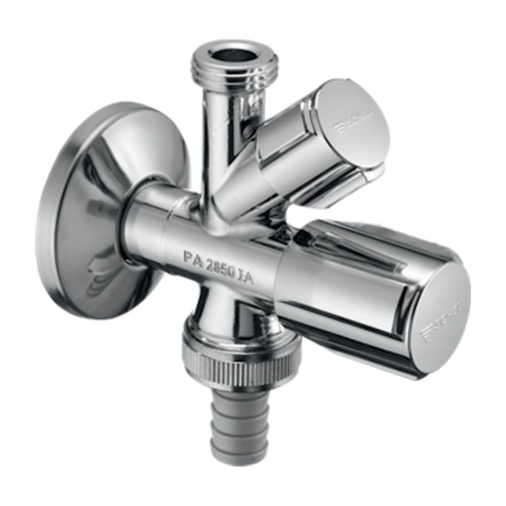 Robinet d'arrêt combiné Schell Comfort, tige longue, raccordement pour tuyau, DN 15 G 1/2", chromé