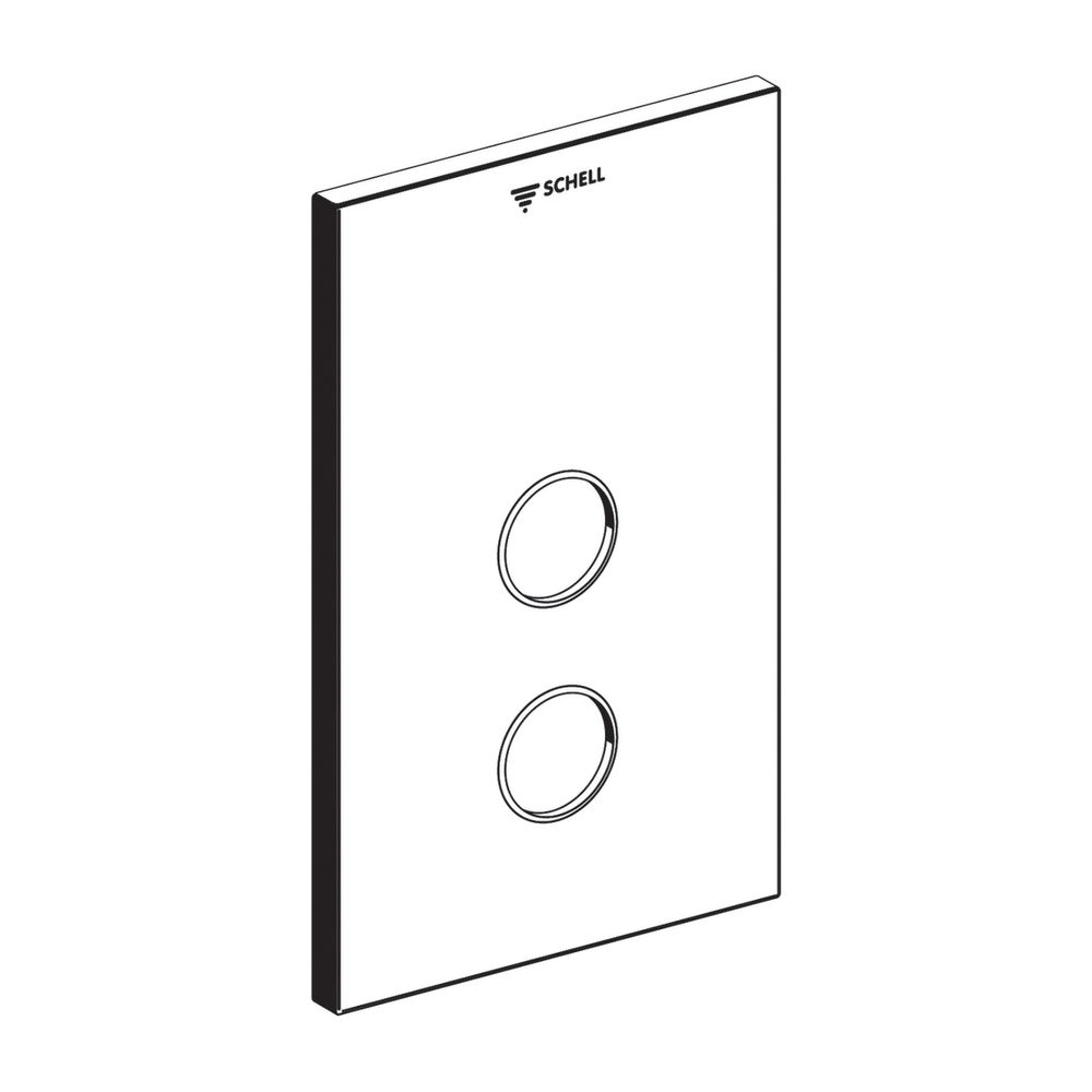 Plaque frontale Schell Linus D-SC-T pour douche encastrée, 273 mm x 173 mm, inox