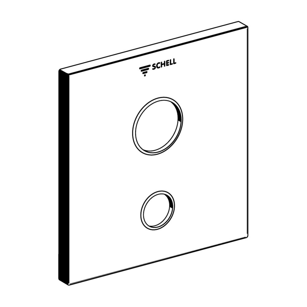 Plaque frontale Schell Linus W-SC-V pour robinetterie de lavabo encastrée, eau froide, inox