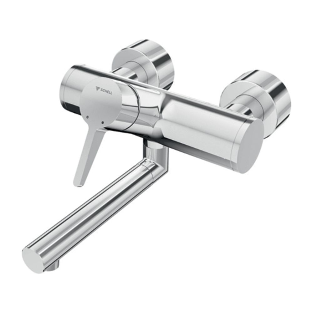 Schell Vitus VW-EH-M Robinet de lavabo apparent, eau mitigée, mitigeur manuel, sortie 210 mm, 2 x DN 15 G 1/2", chromé