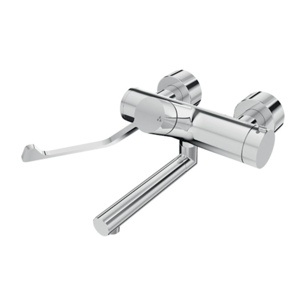 Robinet de lavabo Schell Vitus VW-AH-T apparent, eau mitigée, clinique-EHM, mitigeur thermostatique, bec 270 mm, 2 x DN 15 G 1/2", chromé