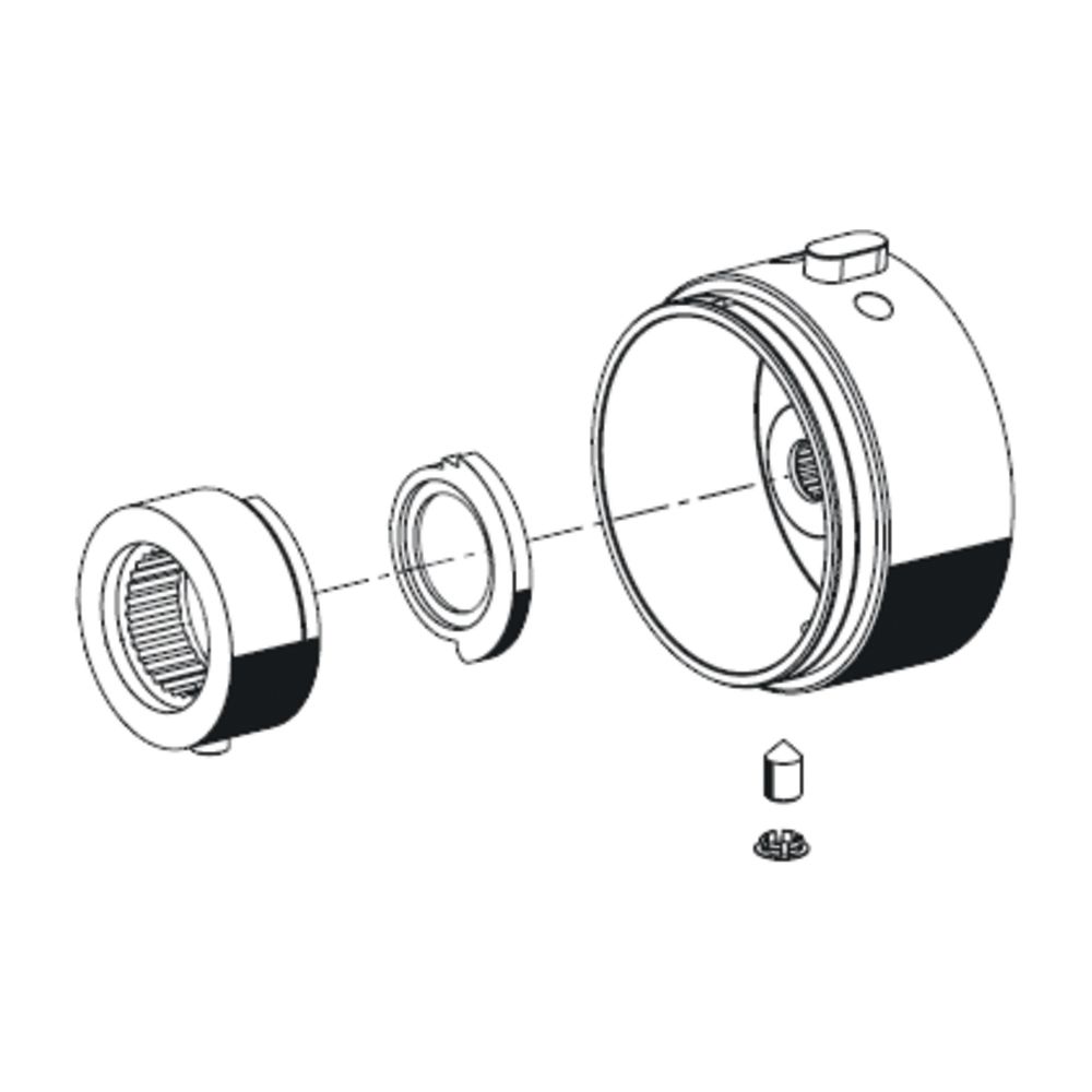 Bouton de commande thermostatique Schell Vitus, chromé