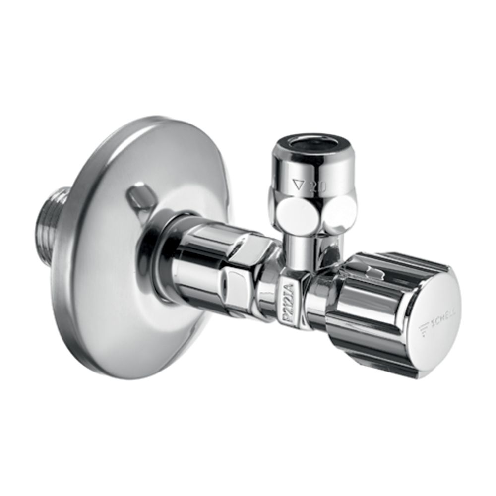 Robinet d'angle réglable Schell Comfort, longue forme de construction, DN 15 G 1/2" Chromé