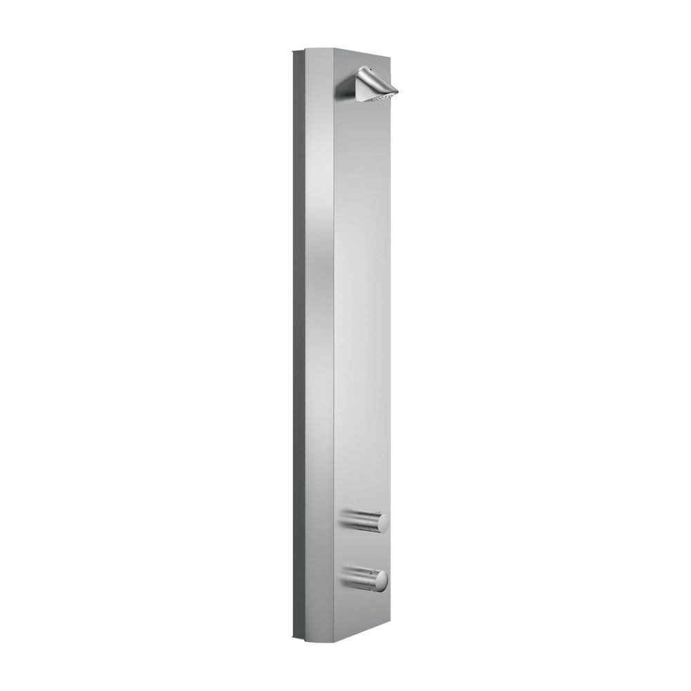 Panneau de douche Schell Linus Inox DP-SC-T, Duko Comfort Flex, 2x DN 15 G 1/2", acier inoxydable brossé