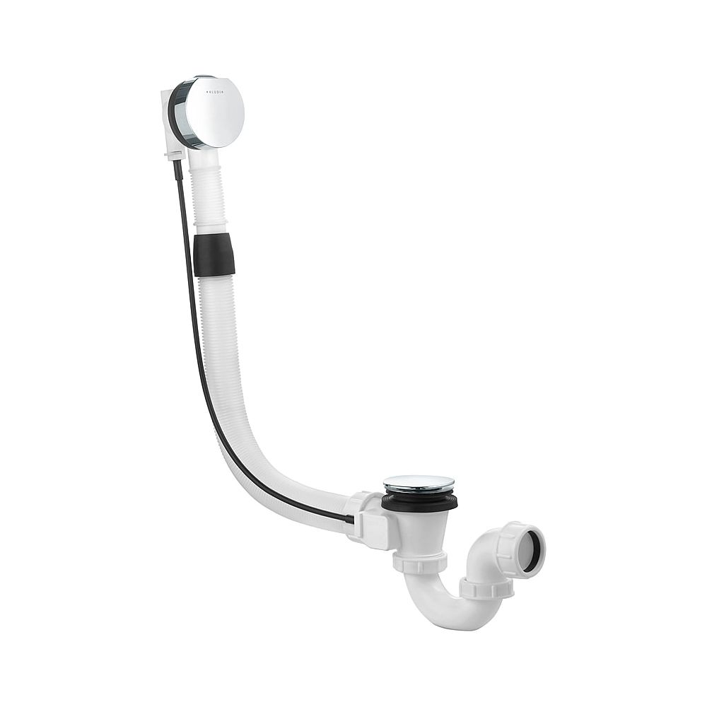 KLUDI Garniture de trop-plein et écoulement ROTEXA avec tube flexible et siphon chrom