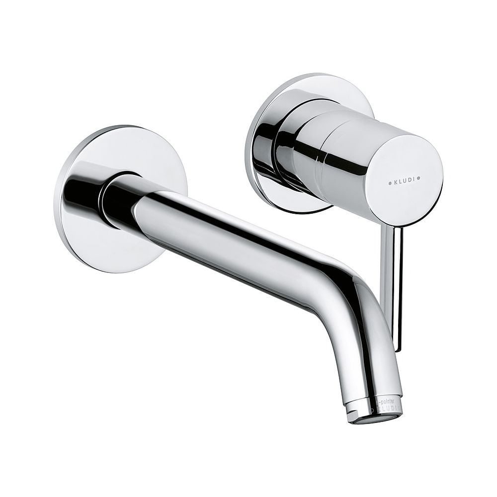 KLUDI BOZZ Mitigeur mural monocommande pour lavabo, portée 230 mm, chromé