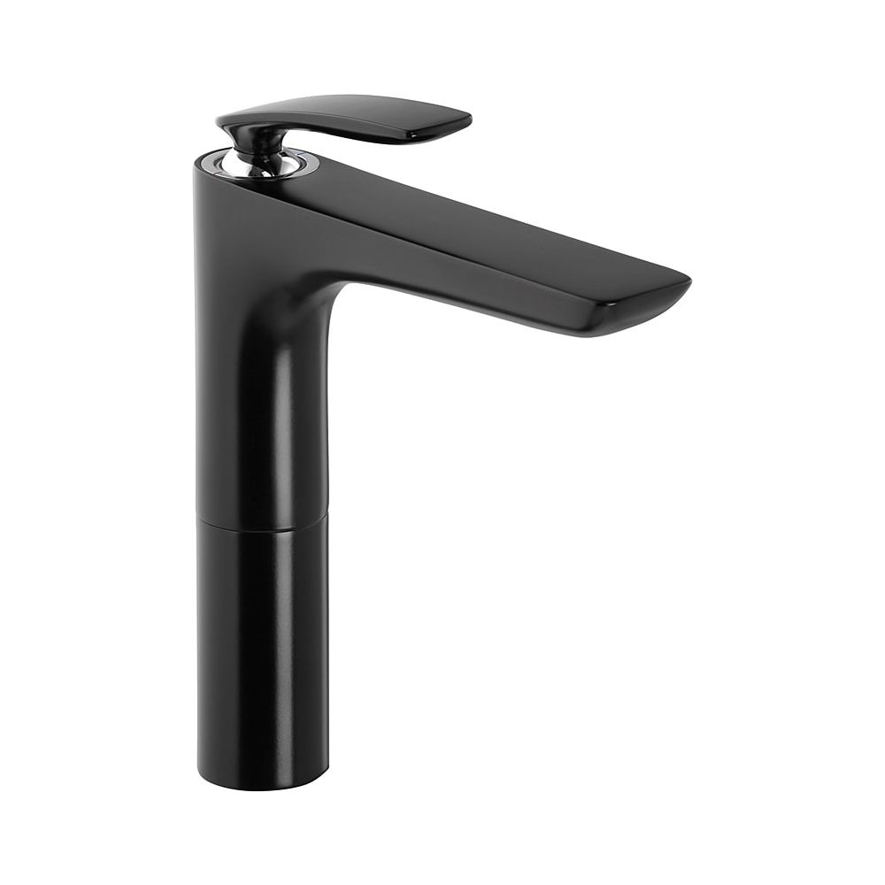 Mitigeur KLUDI BALANCE pour lavabo monocommande hauteur de sortie 212 mm noir mat/chromé