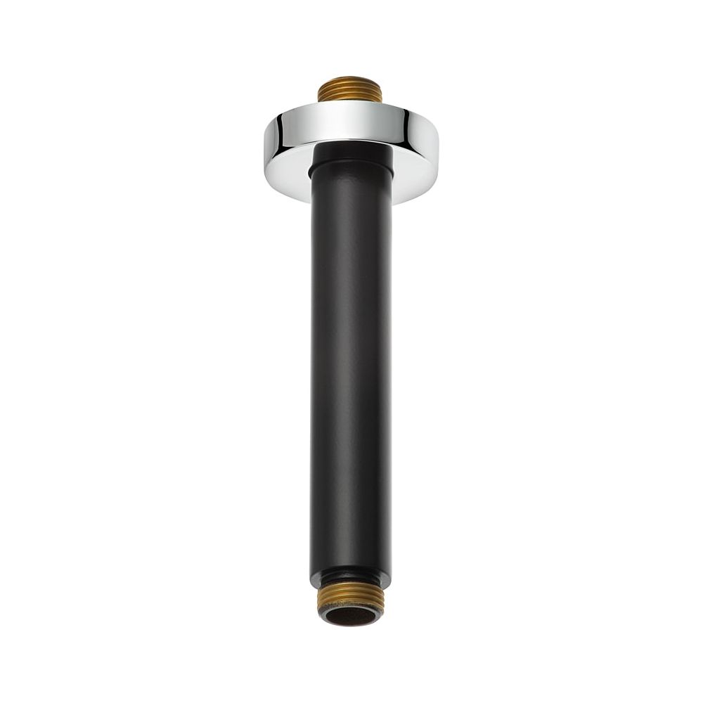 KLUDI A-QA Sortie de douche au plafond 150 mm noir mat/chromé