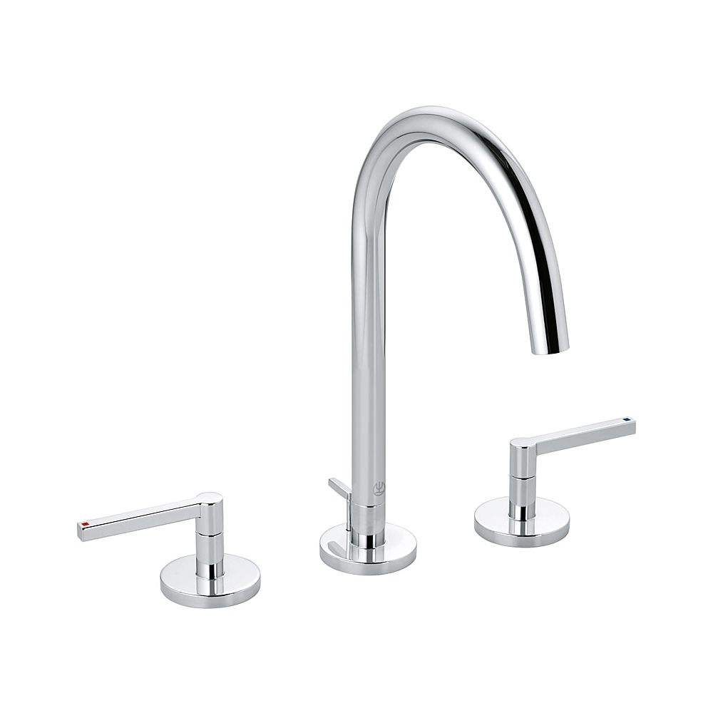 Robinetterie de lavabo KLUDI NOVA FONTE PURISTIC montage trois trous chromé