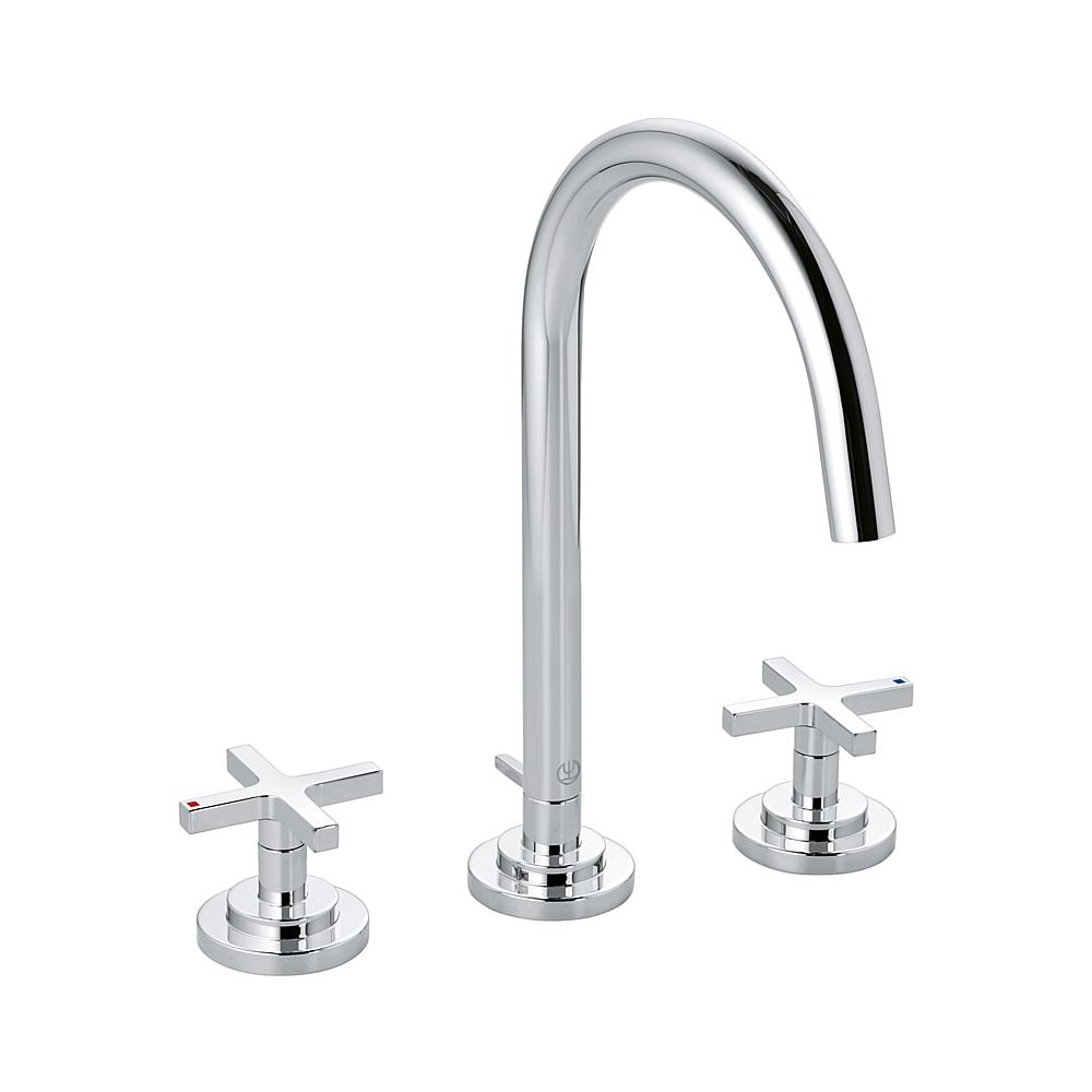 Robinet de lavabo KLUDI NOVA FONTE CLASSIC montage 3 trous chromé