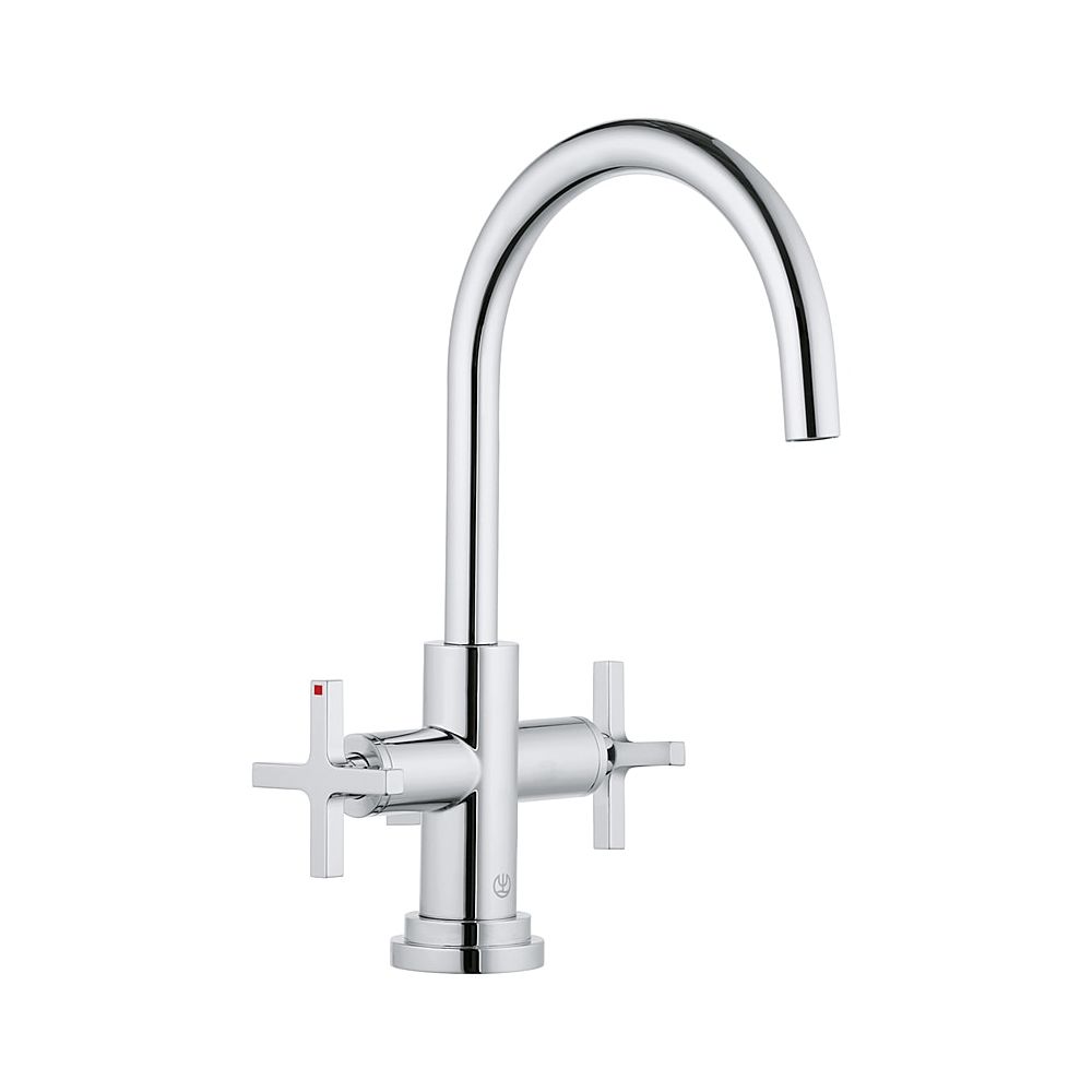 Robinetterie de lavabo KLUDI NOVA FONTE CLASSIC, montage à un trou, chromé
