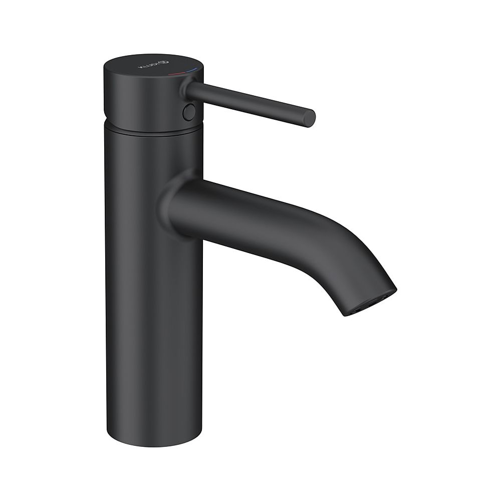 Mitigeur monocommande KLUDI BOZZ pour lavabo 100 mm sans bonde chromé noir mat