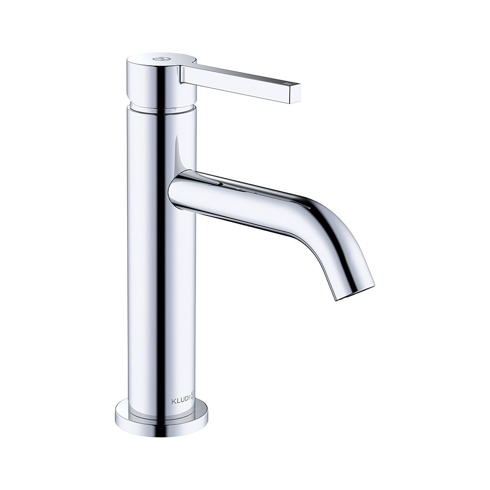 Mitigeur monocommande pour lavabo KLUDI NOVA FONTE Pura 100 avec bouton poussoir, chromé