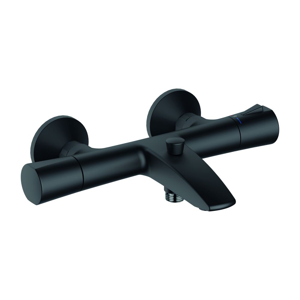 Robinetterie KLUDI ZENTA SL thermostatique pour remplissage de baignoire et douche DN 15 noir mat