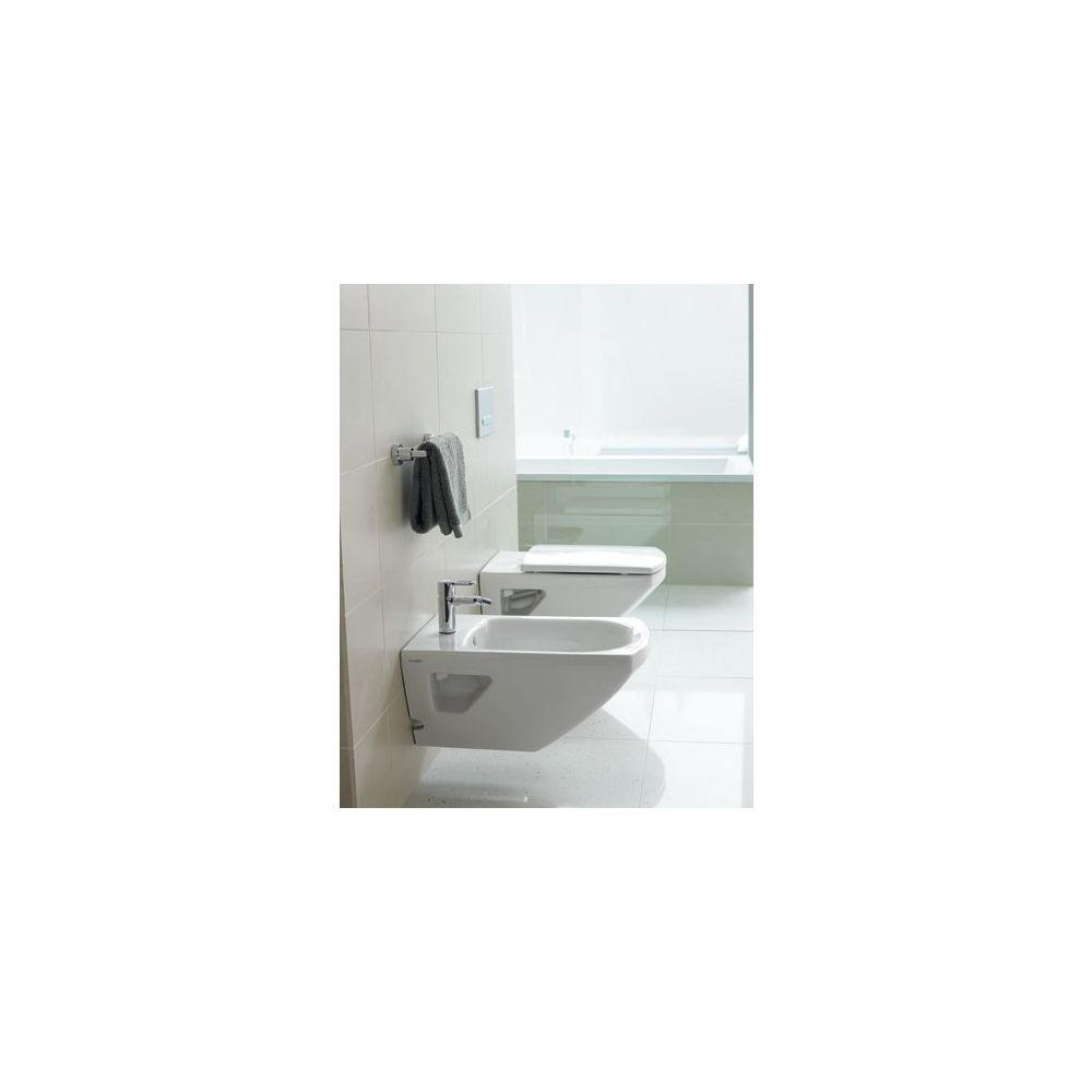 Duravit abattant WC Caro rectangulaire blanc brillant 371x56x481 mm, sans abattant automatique, charnières en acier inoxydable, à recouvrement