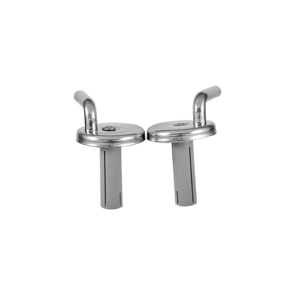 Ensemble de charnières Duravit pour abattant WC sans mécanisme de descente automatique, acier inoxydable, 0061181000