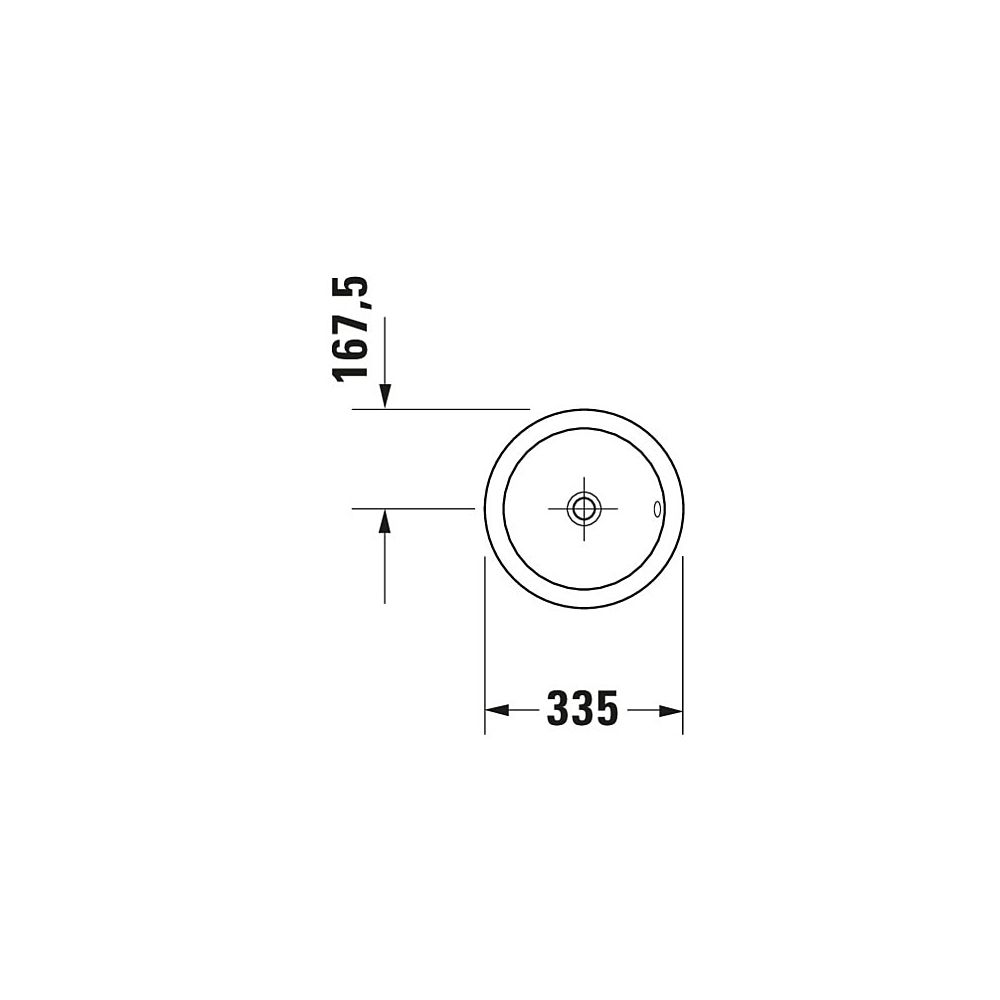 Duravit Architec meuble-lavabo encastrable 335x335x195mm, blanc brillant, sans trou de robinetterie, avec débord, encastrable par le haut, vitrage inférieur
