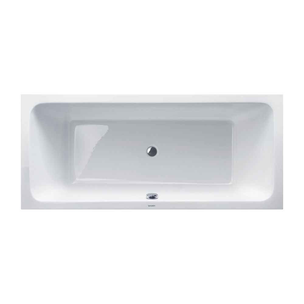 Baignoire Duravit D-Code 420x800x1800 mm, 150 l, blanc brillant, rectangulaire, encastrable, 2 dosserets inclinés