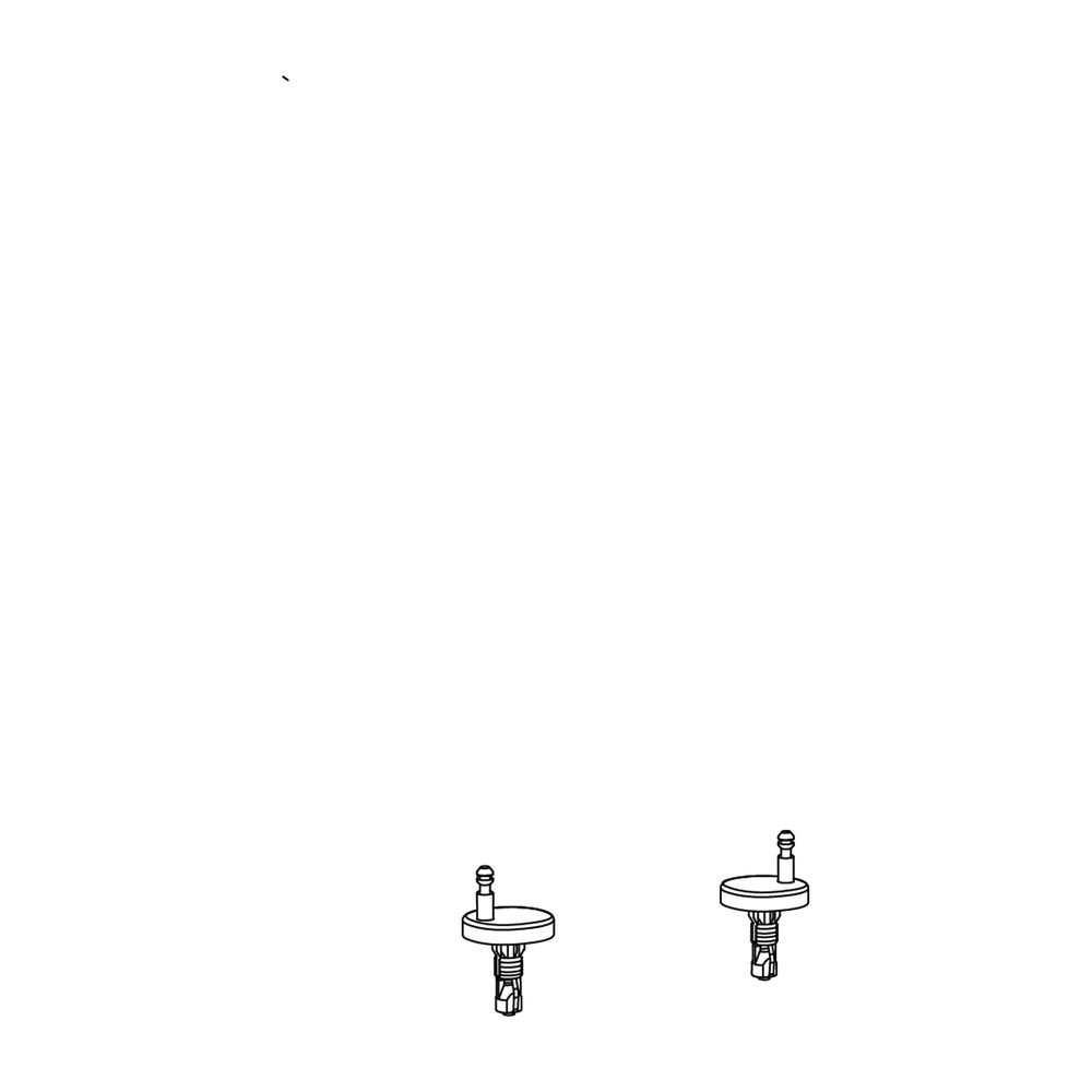Kit de charnières Duravit pour siège WC avec abattant automatique, acier inoxydable, 0061621000