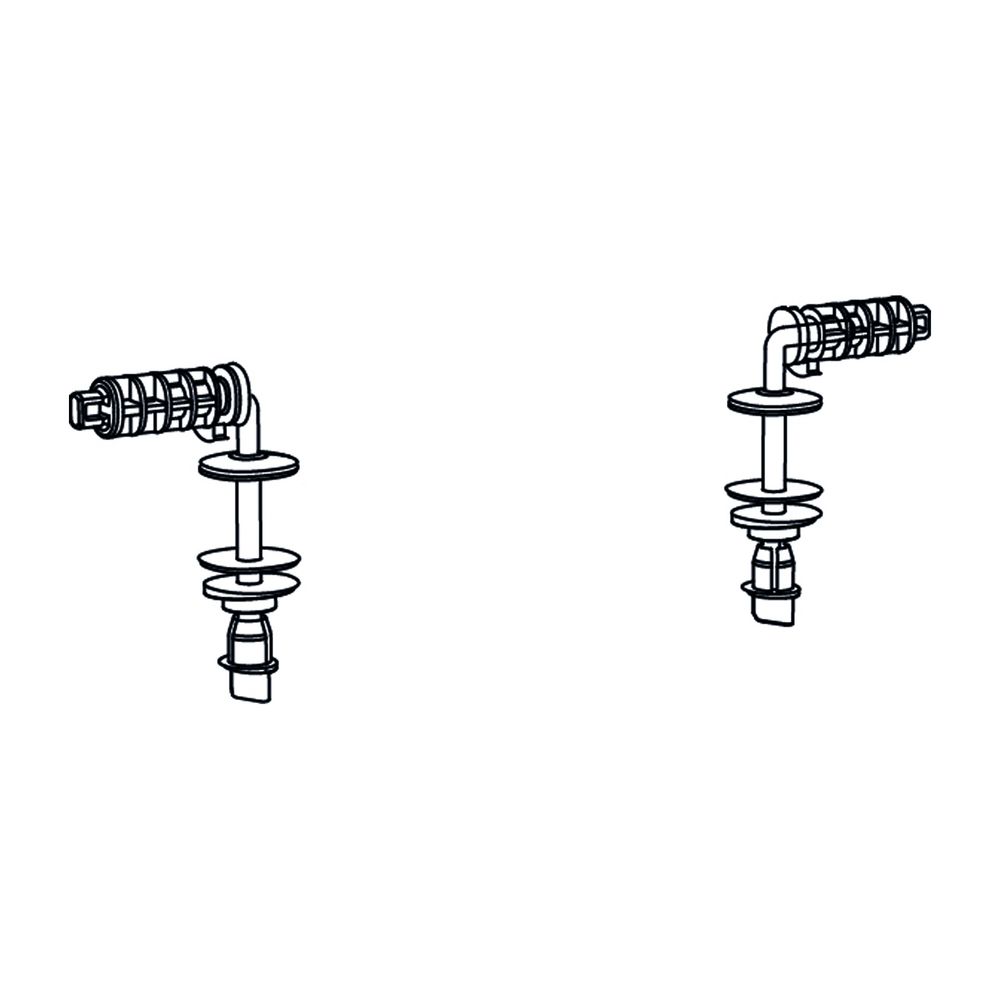 Kit de charnières pour siège WC sans système d'abaissement automatique Duravit, acier inoxydable, 0061731000