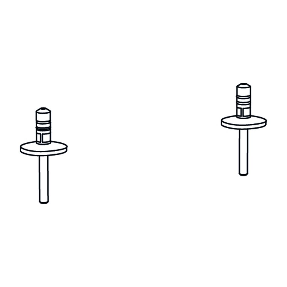 Kit de charnières Duravit pour siège WC avec/sans système d'abaissement automatique, inox, 0061761000
