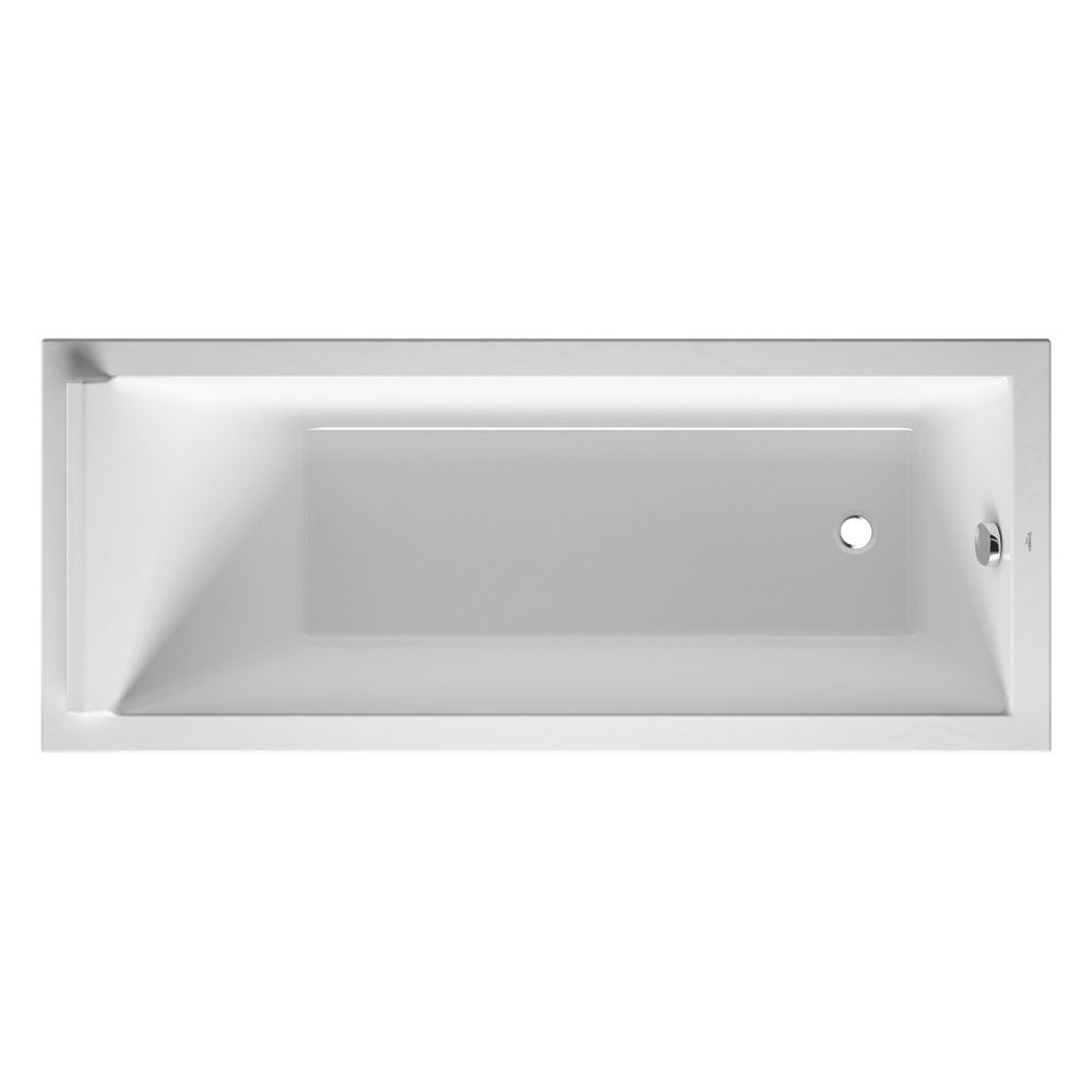 Duravit Starck Baignoire 480x700x1700mm, 155l, Blanc brillant, Rectangulaire, À encastrer, 1 dosseret incliné variable