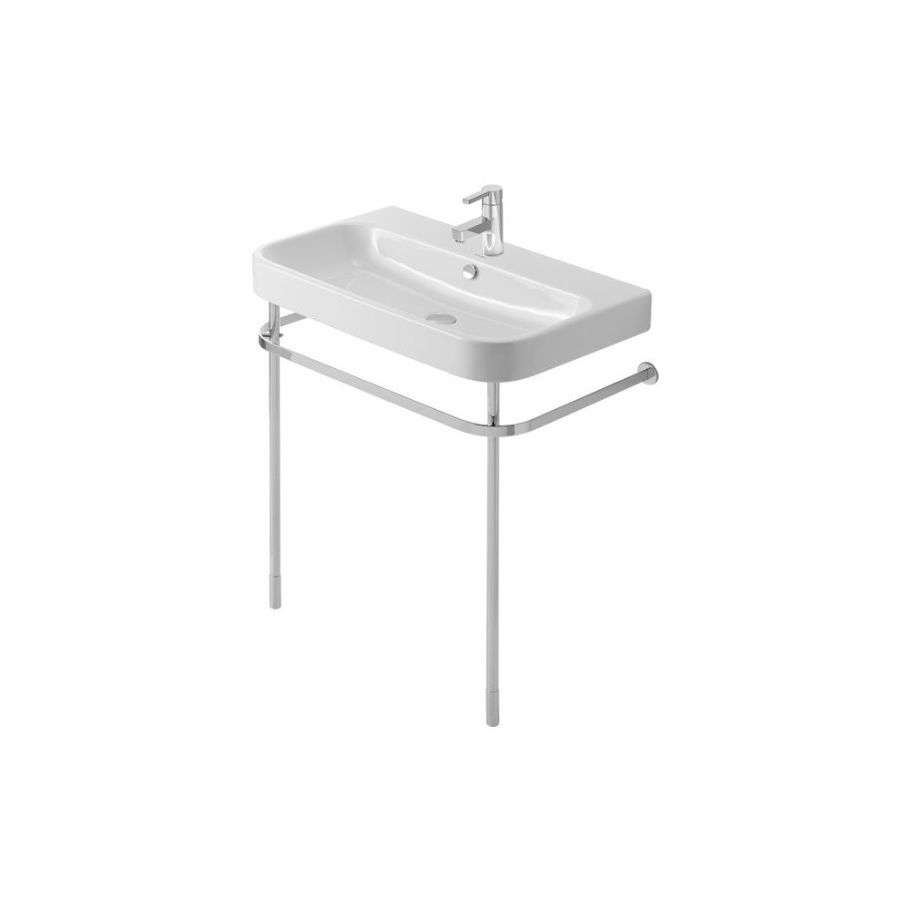Duravit Console métallique Happy D.2 491x973x750-800 mm variable, chrome poli, à poser au sol, fixation murale, avec porte-serviettes