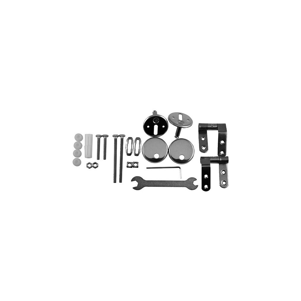 Paire de charnières Duravit pour siège WC 1930, 0064810000/0066610000, acier inoxydable