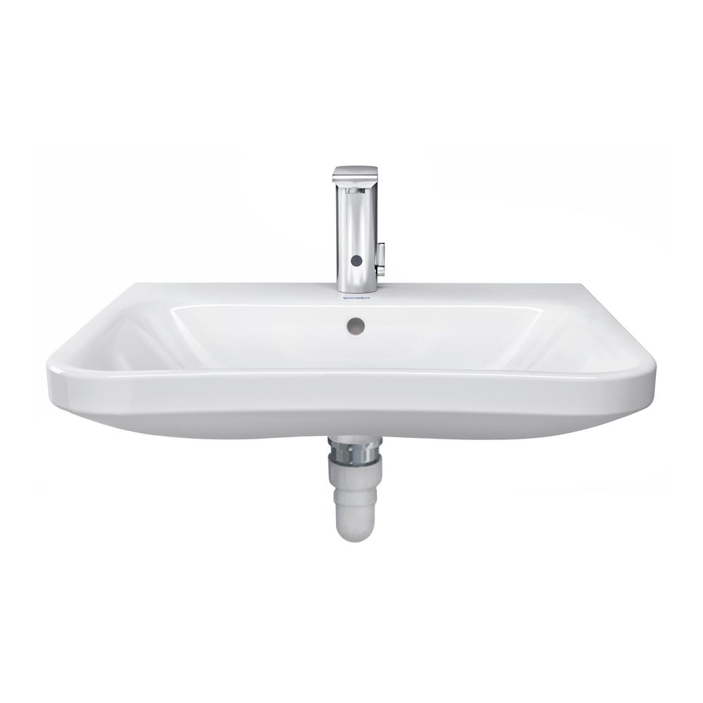 Duravit DuraStyle Lavabo 570x650x170mm mural, blanc brillant, rectangulaire, 1 trou de robinetterie central, 1 trou de trop-plein central, avec trop-plein