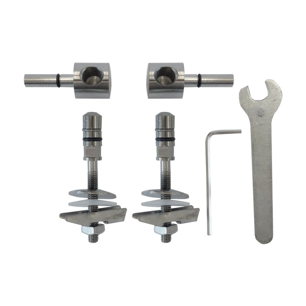 Geberit charnières pour abattant WC Renova Nr. 1 Comprimo, acier inoxydable, 598126000