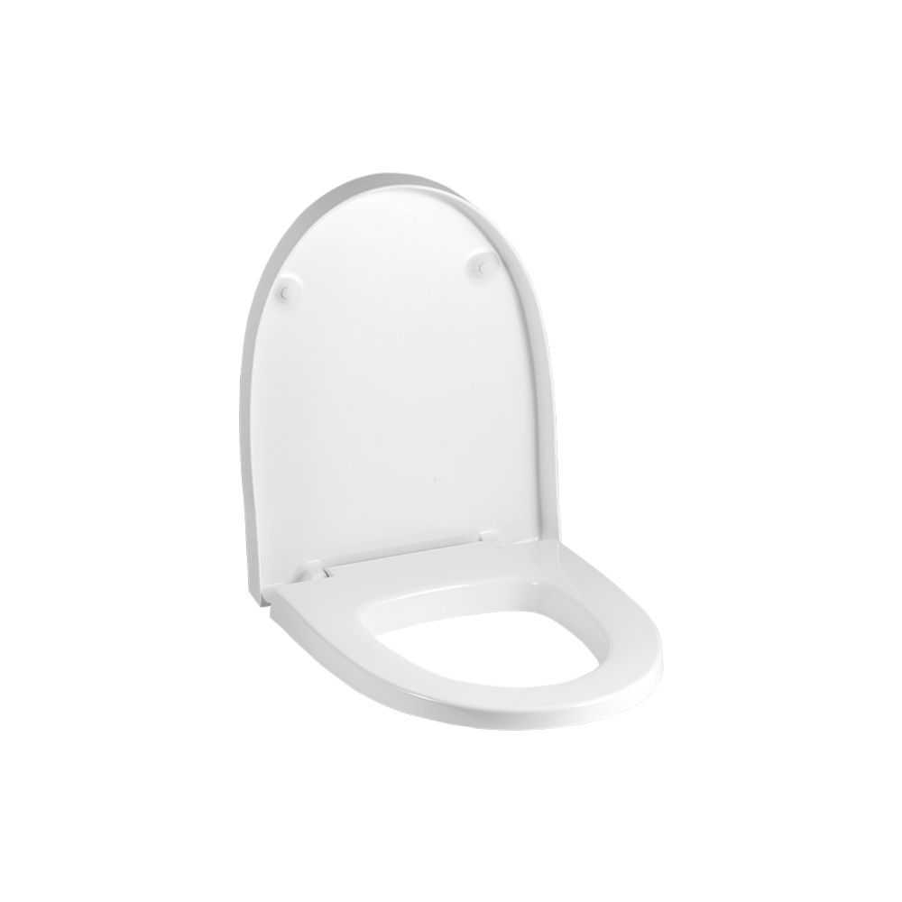 Geberit Siège WC Flow, fermeture automatique, fixation par le haut, Duroplast, blanc brillant