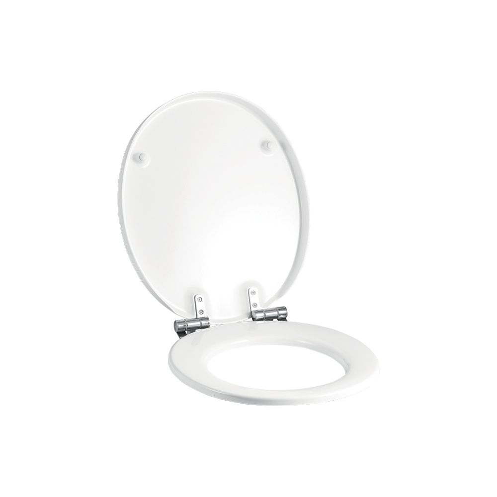 Geberit Abattant WC Cassini avec fermeture automatique, fixation par le haut, Blanc/brillant