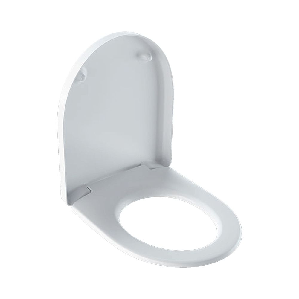 Siège de WC Geberit Renova Plan, fixation par le haut, fermeture automatique, sans charnières Quick-Release, blanc brillant